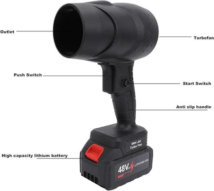 TurboJet Mini Blower – 48V Lithium-Powered Handheld Air Force - My Store