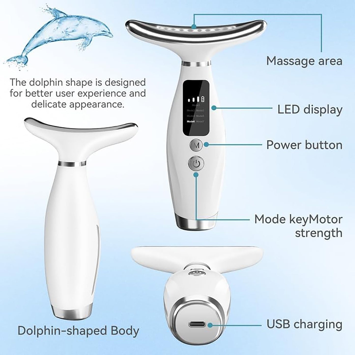 Neck Face Massager, Multi-Function Face Massager with 7 Color Modes - My Store