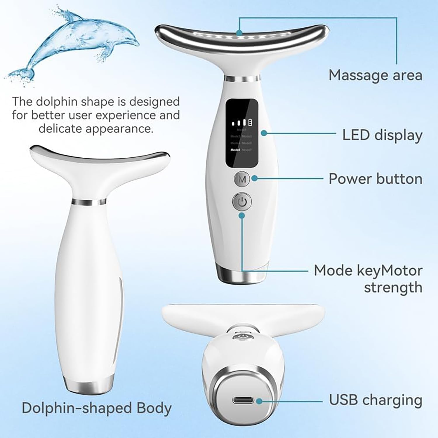Neck Face Massager, Multi-Function Face Massager with 7 Color Modes - My Store