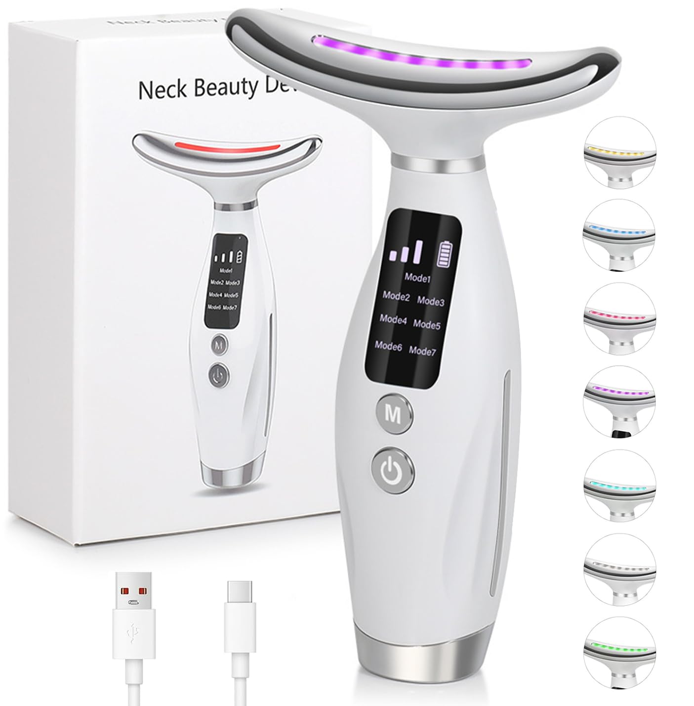 Neck Face Massager, Multi-Function Face Massager with 7 Color Modes - My Store