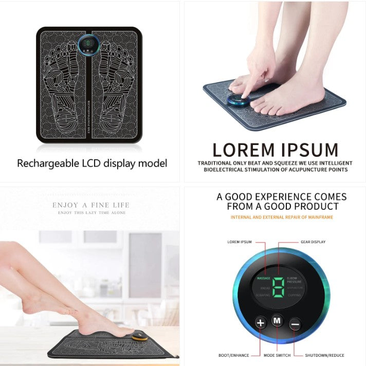 Ems Foot Massager Pad Foot Pulse Therapy Device 🅱 - My Store