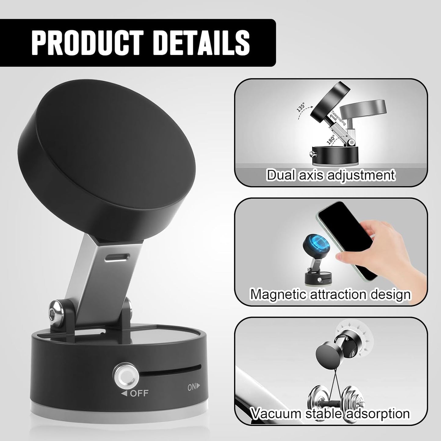 Magnetic Phone Holder for Car, 360° Rotatable Phone Holder - My Store