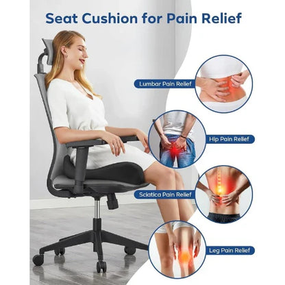 Travel Seat Cushion Memory Foam U-Shaped Pillow for Chair Cushion Pad Car Office Hip Support Massage Orthopedic Pillow