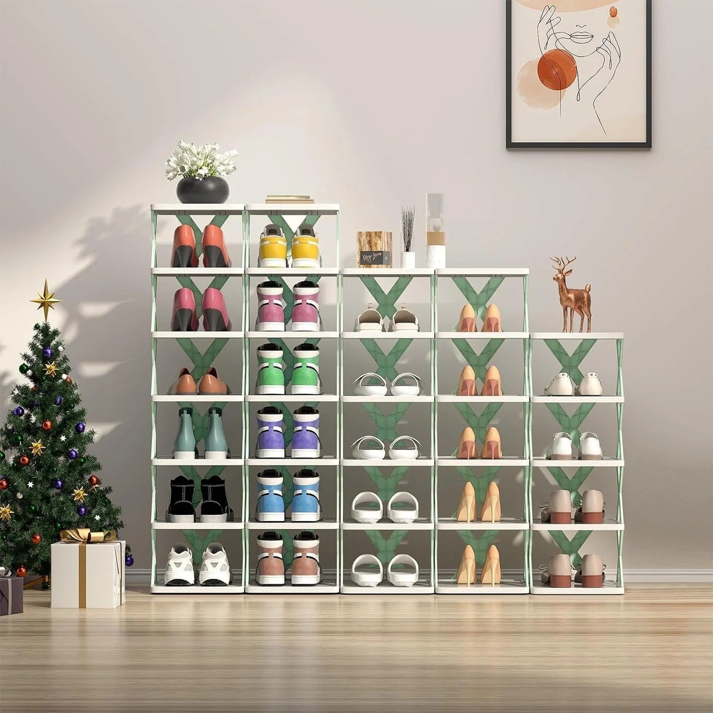 Stackable Narrow Shoe Rack - 6-Tier Storage Organizer for Small Spaces - My Store