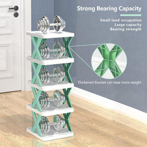 Stackable Narrow Shoe Rack - 6-Tier Storage Organizer for Small Spaces - My Store