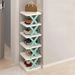 Stackable Narrow Shoe Rack - 6-Tier Storage Organizer for Small Spaces - My Store